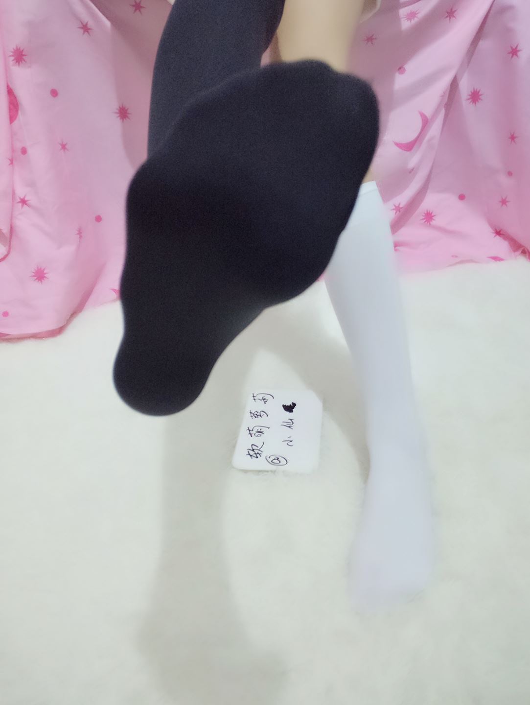 Soft cute 5 black and white socks(5)